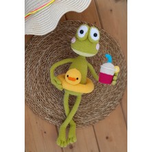 Renkli Ve Kreatif Amigurumi Kurbağa Oyun Arkadaşı (35CM)