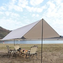 Forestia Campout Kanvas Tarp 5x3 Metre - Su Geçirmez Pamuklu Kumaş Profesyonel Kamp Gölgelik Branda Tente