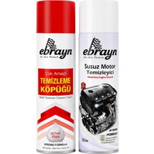 Ebrayn Çok Amaçlı Temizleme Köpüğü & Susuz Motor Temizleyici Sprey Seti (2'li Bakım Seti)