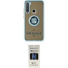 Uravas Store Ieg™ Redmi Note 8 Kılıf Yörünge Çizgi - Siyah 5d Hayalet Cam Ekran Koruyucu
