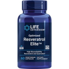Life Extension Optimized Resveratrol Elite, Trans-Resveratrol, Quercetin, Healthy Aging, Heart Health, Brain Health, Oxidative Stress 60 Kapsül