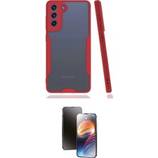 Uravas Store Ieg™ Galaxy S21 Fe Kılıf Atlas Asil Serisi - Siyah 3D Antistatik Mat Seramik Nano Ekran Koruyucu