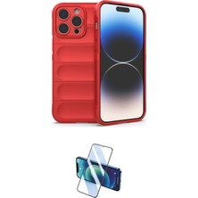 Uravas Store Ieg™ Iphone 14 Pro Kılıf Atlas Koleksiyonu - Siyah 3D Antistatik Cam Ekran Koruyucu