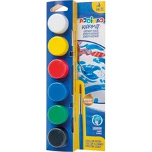 Die Grup 6 Renkli Süper Yıkanabilir Tempera Suluboya Seti, 6 x 25 ml