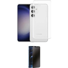 Uravas Store Ieg™ Galaxy S24 Kılıf Zirve Doku - Siyah 3D Antistatik Hayalet Cam Ekran Koruyucu