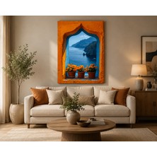 Othello Art Deniz Manzaralı Akdeniz Penceresi Kanvas Tablo – Modern Salon Duvar Dekoru