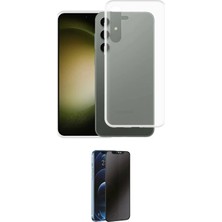 Uravas Store Ieg™ Galaxy S24 Plus Kılıf Zirve Doku - Siyah 3D Antistatik Hayalet Cam Ekran Koruyucu
