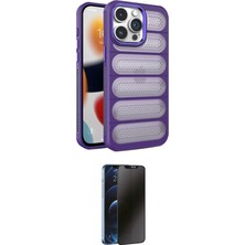 Uravas Store Ieg™ Iphone 14 Pro Kılıf Yadigar Doku Özel Seri - Siyah 3D Antistatik Hayalet Cam Ekran Koruyucu