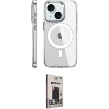 Uravas Store Ieg™ Iphone 15 Pro Kılıf Nova Doku - Siyah Bilvis Hayalet Cam Ekran Koruyucu