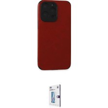 Uravas Store Ieg™ Iphone 15 Pro Kılıf Doruk Asil Koleksiyonu - Siyah Bilvis 0.18MM Plus Cam Ekran Koruyucu