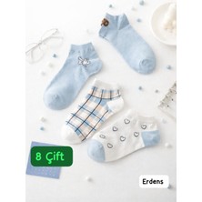 Erdens Ekonomik 8 Çift Pamuklu Kısa Patik&çorap Unisex Patik Çorap