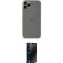 Uravas Store Ieg™ Iphone 11 Pro Kılıf Yadigar Yansıma Serisi - Siyah 3D Antistatik Hayalet Cam Ekran Koruyucu