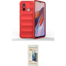 Uravas Store Ieg™ Redmi 12C Kılıf Atlas Koleksiyonu - Siyah 6d Mat Seramik Hayalet Nano Ekran Koruyucu
