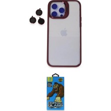 Uravas Store Ieg™ Iphone 14 Pro Kılıf Yankı Asil Serisi - Siyah 18D Cam Ekran Koruyucu