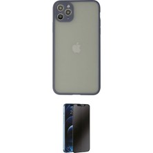 Uravas Store Ieg™ Iphone 12 Pro Max Kılıf Ahenk Çizgi Serisi - Siyah 3D Antistatik Hayalet Cam Ekran Koruyucu