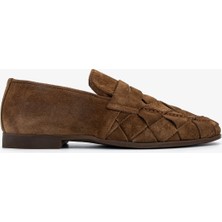 Valmenti Erkek Hakiki Deri Kahverengi Loafer Ayakkabı 1202 0124 Erk Ayk Y26 Sıgaro Suet