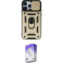 Uravas Store Ieg™ Iphone 13 Pro Max Kılıf Ahenk Klasik - Siyah Bilvis 5ın1 3D Magic Cam Ekran Koruyucu