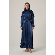 Ftz Women Kadın Organze Elbise  Lacivert 31363