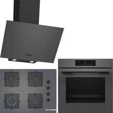 Bosch Antrasit Gri Ankastre Set HJG852YN0T-POP7C9P31O-DWK64PJ70T / Ocak 67 cm