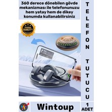 Wintoup #telefontutucu Silikon Sarsıntı Önleyici Sabit 360° Döner Yapışkanlı Numaratörlü Araç Telefon Tutucu