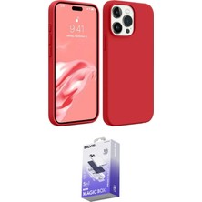 Uravas Store Ieg™ Iphone 15 Pro Max Kılıf Kozmos Yansıma Özel Seri - Siyah Bilvis 5ın1 5d Magic Hayalet Cam Ekra