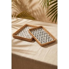 Acar Sedefli Bambu Dikdörtgen Tepsi 2'li Desen3