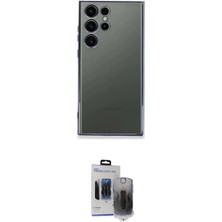 Uravas Store Ieg™ Galaxy S24 Ultra Kılıf Vadi Minimal - Siyah Vanessa Magic Hayalet Cam