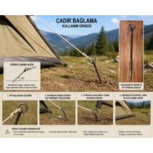4 Adet El Yapımı 12'lik Çelik 50 cm Çadır Bağlama Kazığı, Küçükbaş Hayvan Bağlama Kazığı Çelik Kazık