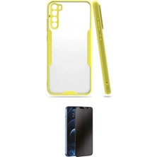 Uravas Store Ieg™ Redmi Note 8 Kılıf Atlas Asil Serisi - Siyah 3D Antistatik Hayalet Cam Ekran Koruyucu