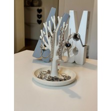 Lunera Accessories Ağaç Şeklinde Takı Organizeri – 3D Baskı Dekoratif Takılık & Mücevher Standı