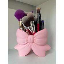 Lunera Accessories Fiyonk Şeklinde Makyaj Fırçası Organizeri – 3D Baskı Dekoratif Kozmetik Düzenleyici