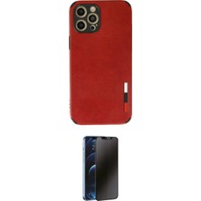 Uravas Store Ieg™ Iphone 12 Pro Kılıf Doruk Asil Koleksiyonu - Siyah 3D Antistatik Hayalet Cam Ekran Koruyucu