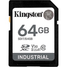 Kingston SDIT/64GB Sdhc Industrial -40C To 85C C10