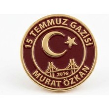 kuyumcudan 15 Temmuz Gazisi Altın Kaplama Yaka Rozeti