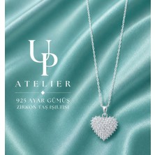 Up Atelier 925 Ayar Gümüş Ithal Zincirli Kalp Kolye