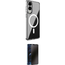 Uravas Store Ieg™ Galaxy S25 Edge Kılıf Ahenk Yansıma Prime - Siyah 3D Antistatik Hayalet Cam Ekran Koruyucu