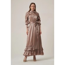 Ftz Women Kadın Organze Elbise  Beige 31363