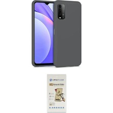 Uravas Store Ieg™ Redmi 9t Kılıf Ahenk Serisi - Siyah Mat Seramik Nano Ekran Koruyucu