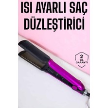 Techugo Saç Düzleştirici Isı Ayarlı Seramik Kaplama Döner Kablo Yıpranma Karşıtı