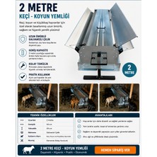 Saatci Makina Küçükbaş Hayvan Yemliği - Akıllı Yemlik-2.4 Metre