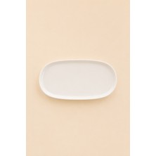 Porselen Diyarı Perla 25 cm Oval Beyaz Kayık Tabak Kahvaltılık & Mezelik & Sunum Tabağı