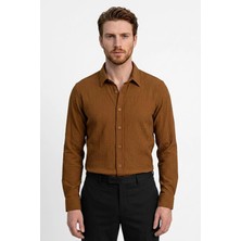 Uki Tütün Regular Fit,casual Gömlek