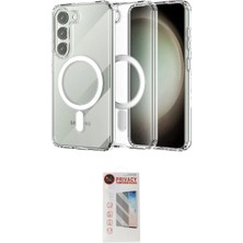 Uravas Store Ieg™ Galaxy S23 Plus Kılıf Ahenk Yansıma Prime - Siyah Hayalet Edge Cam Ekran Koruyucu