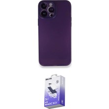 Uravas Store Ieg™ Iphone 14 Pro Max Kılıf Yadigar Yansıma Serisi - Siyah Bilvis 5ın1 5d Magic Hayalet Cam Ekran