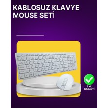 Techugo Kablosuz Klavye ve Mouse Seti - Ergonomik Tasarım Sessiz Kullanım Geniş Uyumluluk