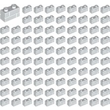 LEGO Yedek Parçalar: Modifiyeli Duvar Parçası: 100 Adet 1x2 Beyaz 98283 - Parts: Brick, Modified: 100 Piece 1x2 White