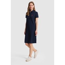U.S. Polo Assn. Kadın Lacivert Polo Yaka Örme Elbise 50321841-VR033