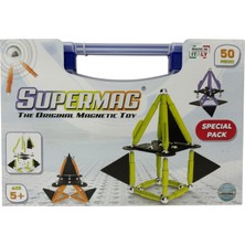 Super Mag SUPERMAG 50 PARÇA TECHNICOLOR MANYETİK YAPI OYUNCAĞI - STEM MIKNATISLI OYUN SETİ