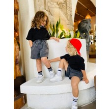 Poala Kids Antrasit Unisex Balloon Şort Kız Çocuk