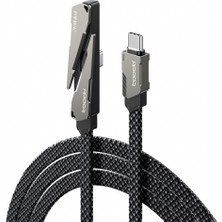 Toocki 240W Stand Olabilen Ultra Hızlı Şarj Kablosu 1.5m - L Tipi Oyuncu Data ve Veri Kablosu